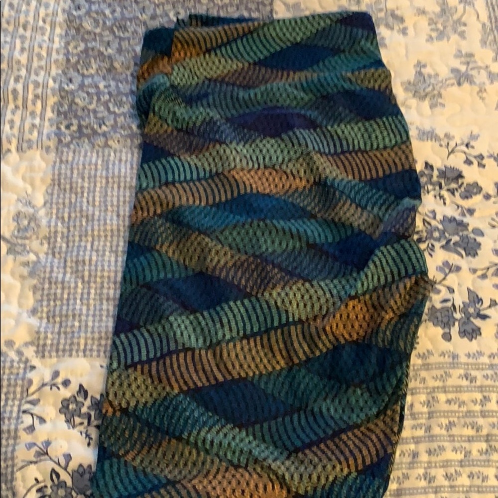 Blue & Gold Diamond Tall & Curvy LulaRoe Leggings
